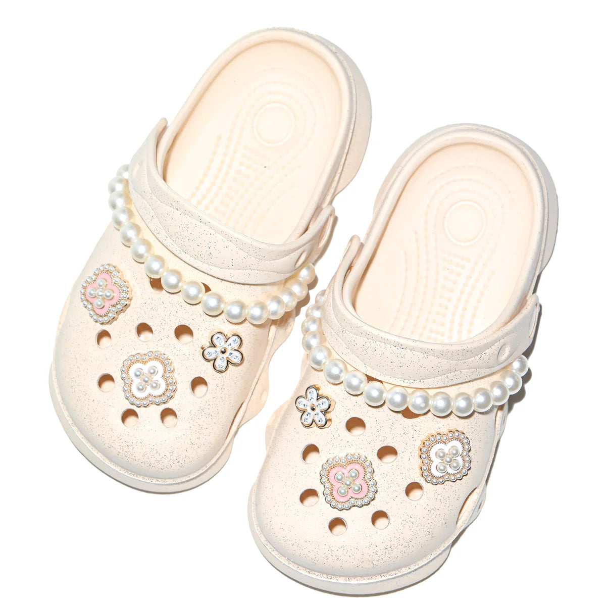 Kids' Glitter Clog, Lightweight EVA Garden Shoes, Waterproof Non-Slip Sandals, Comfortable Slip-On Shoes for Indoor Outdoor 1214