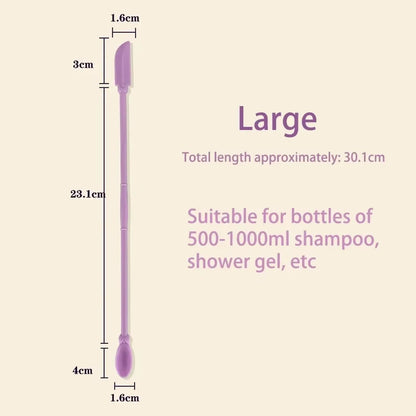 1/3Pcs Silicone Empty Bottle Scraper With Black Scraper, Foundation Scraper, Tiny Lotion Jar Scraper to Get Last of Makup