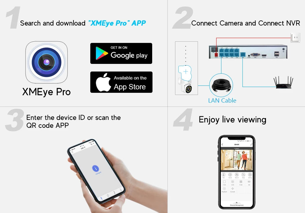 Movols 4K 16CH XMEYE POE Surveillance System 8MP 4MP Two Way Audio PTZ CCTV System AI P2P Security Camera Video Surveillance Kit
