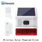 New 433MHz Wireless light Flash Strobe Outdoor Solar Waterproof Siren for Home Burglar PIR Motion Door Gap Security Alarm System