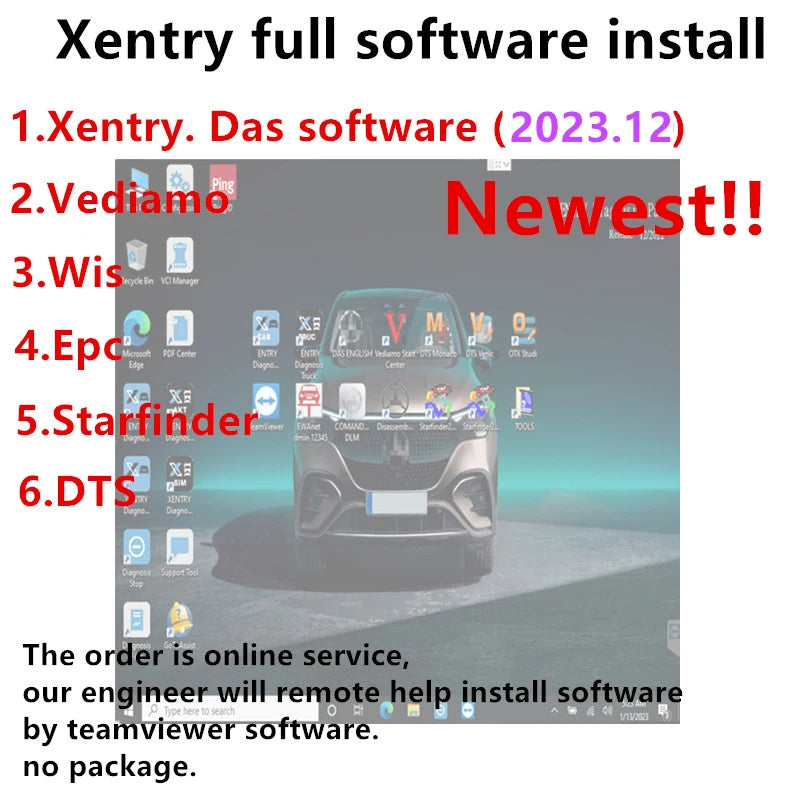 Newest 2023.12 MB STAR SD C4/C5/C6 Software Xentry DAS Install or Upgrade Online Xentry 2023.12 Passthru Version for OpenPort 2.