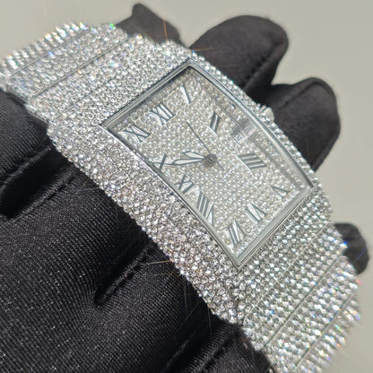 2025 Hot Luxury Brand Quartz Diamond Watch For Men Fashion Hip Hop Full Diamond Bling Jewelry Wristwatches Man Dropshipping ﻿