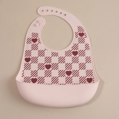 Customize Cartoon Animal Silicone Baby Bib with Name & Pattern Food-Grade Solid Feeding Bib DZ31