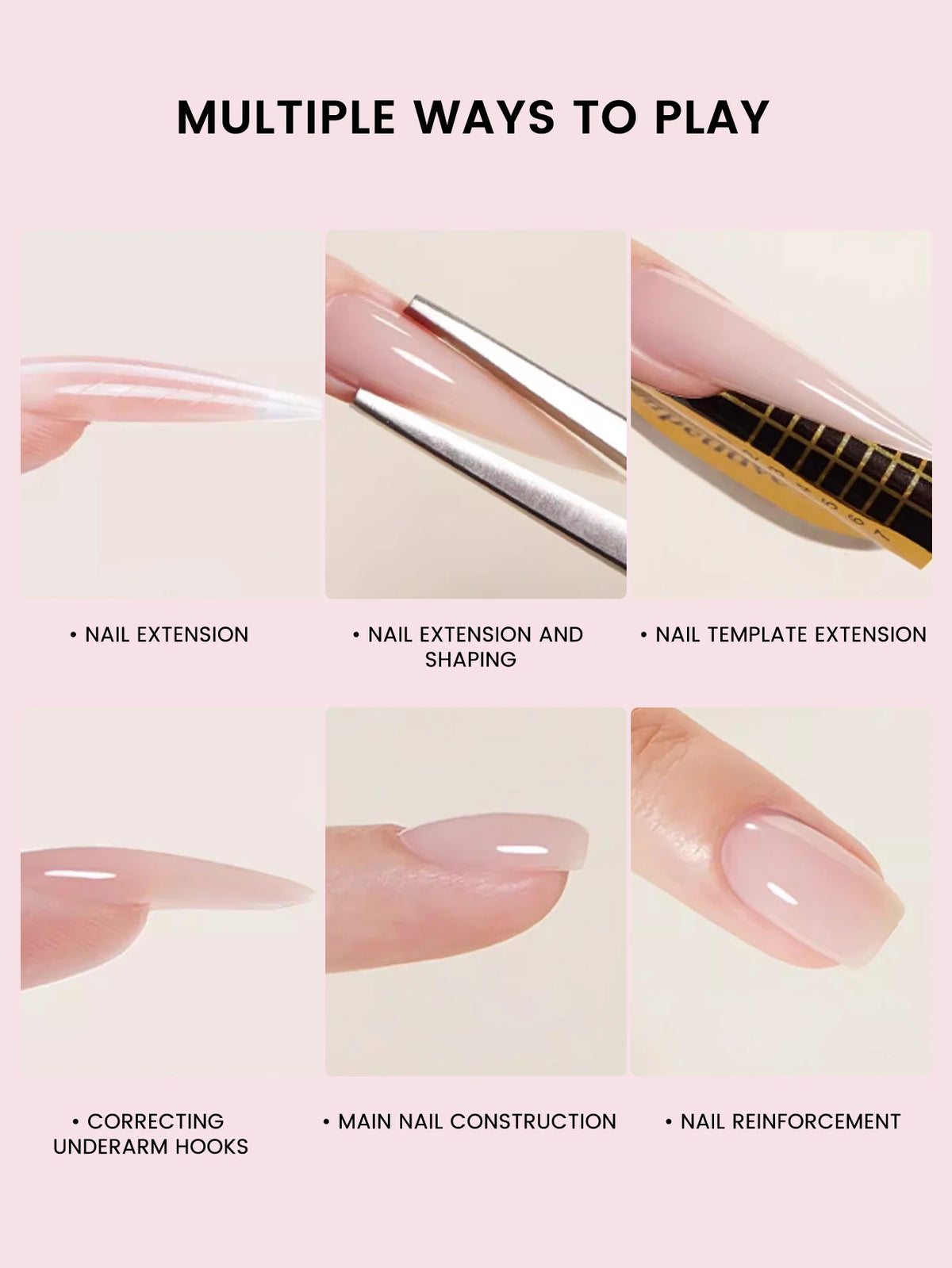 XEIJAYI 150g Poly Nail Gel UV LED Cured Builder Nail Gel Crystal Nail Extension Gel For Nails DIY At Home Salon