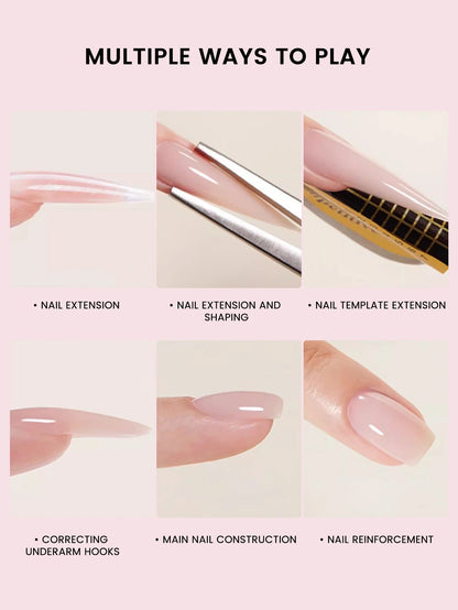 XEIJAYI 150g Poly Nail Gel UV LED Cured Builder Nail Gel Crystal Nail Extension Gel For Nails DIY At Home Salon