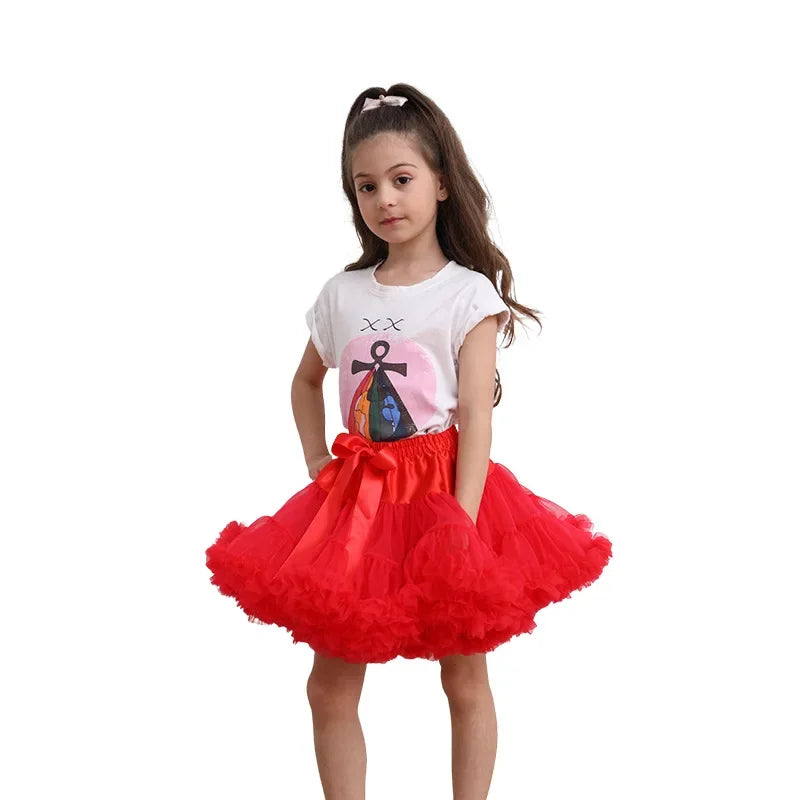 Lush Small Baby Girls Tutu Skirt for Kids Children Puffy Tulle Skirts for Girl Newborn Party Princess Girl Clothes 1-15 Years