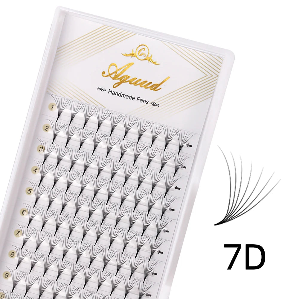 AGUUD 5 Trays/Lot Thin Roots Slim Base Premade Fans Lash Sharp Pointy Base Promade Russian Volume Fans Eyelash Extensions Faux