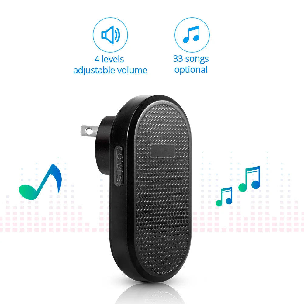 M558 Wireless Smart Doorbell Welcome Home Security Alarm Door Bell with 33 Songs 4 Levels Adjustable Volume Easy Installation