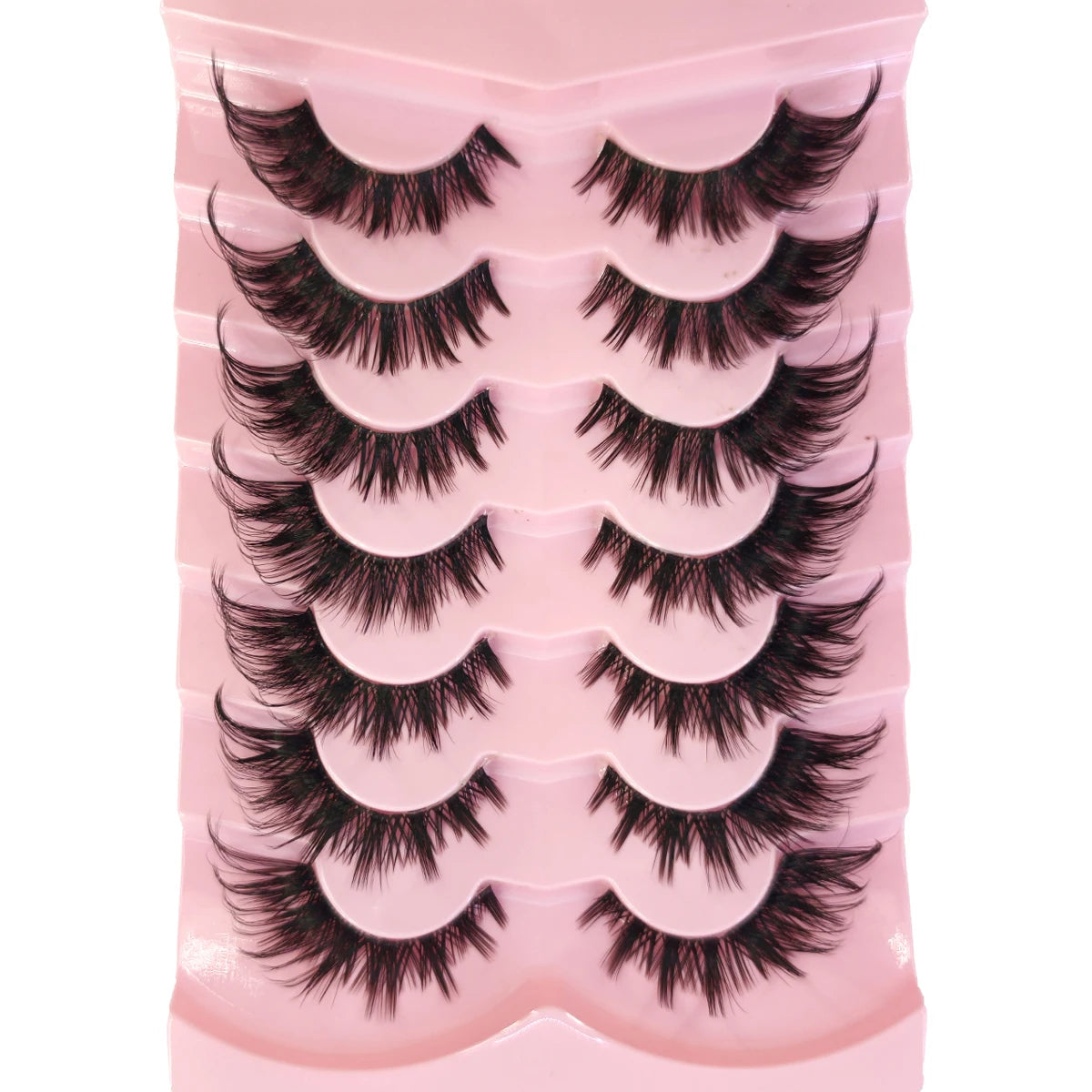 NEW 7pairs 8D Mink Lashes Natural Short False Eyelashes Mink Eyelashes 3D Mink Lashes Wispy HandMade Full Strip Lashes  Makeup
