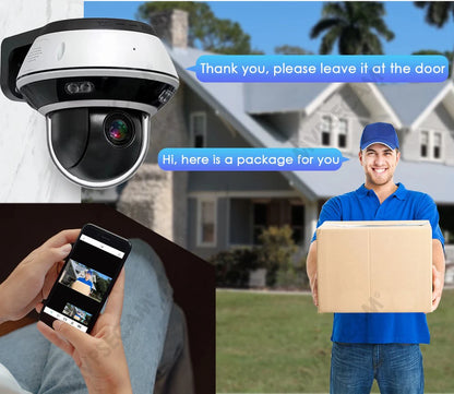 3840*2160P Ultra HD 10X Optical Zoom 4K 8MP Surveillance IP Camera POE Video Outdoor Security IP Cameras PTZ Smart Home CCTV