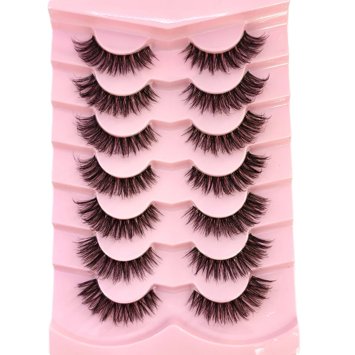 NEW 7pairs 8D Mink Lashes Natural Short False Eyelashes Mink Eyelashes 3D Mink Lashes Wispy HandMade Full Strip Lashes  Makeup