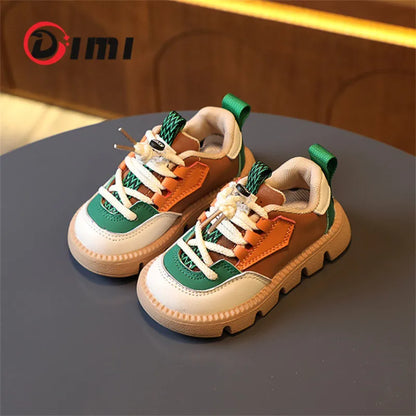 DIMI Autumn New Children Shoes Pu Leather Kids Sneakers  Baby Toddler Shoes Comfortable Soft Boys Girls Casual Shoes