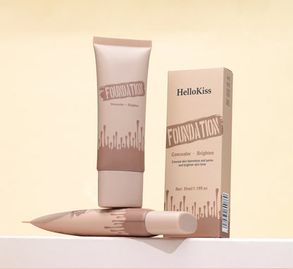 Full Coverage Foundation, Matte Finish Oil-control Liquid Foundation, Covering Blemishes And Dark Spot, Concealer Cream