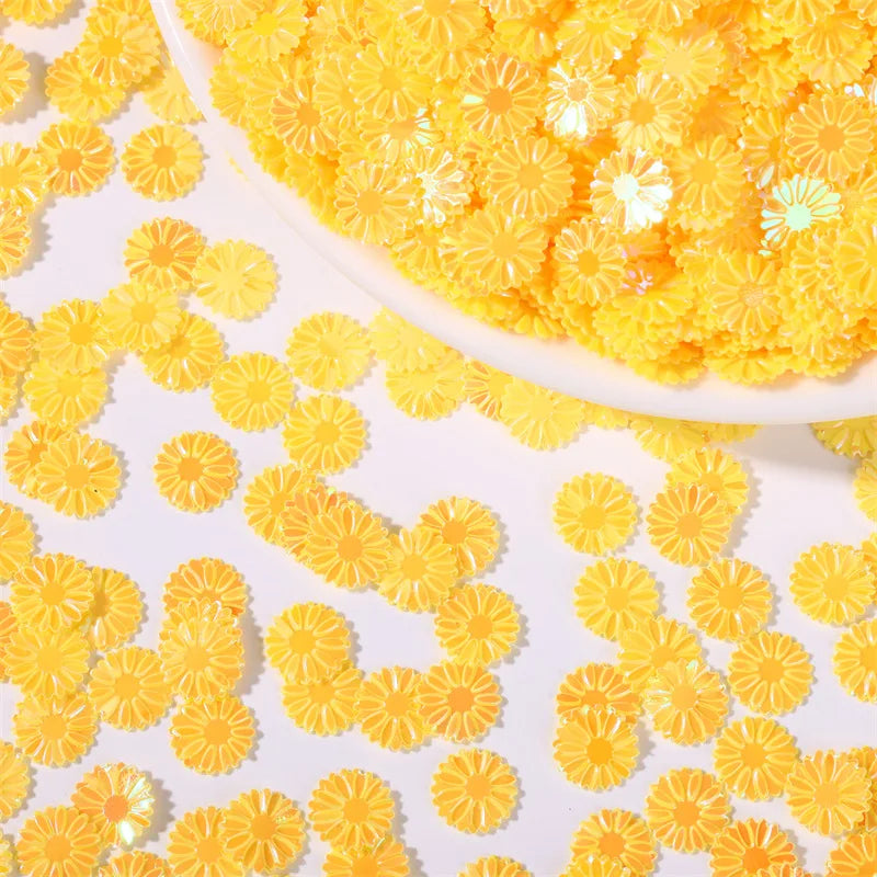 500g/bag 9mm Daisy Sequins - Glitter Flakes for Slime Filling, Nail Art & Phone Case Decor, DIY Resin Craft Accessories