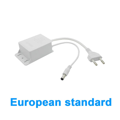 2pcs Power Adapter EU Outdoor Waterproof AC 100-240V Input DC 12V Volt Output Supply Charger Europe Universal Adapter Converter