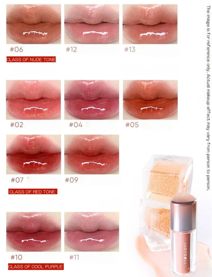 Judydoll Dual Finish Watery Lip Gloss 2.4g Nurturing Hydrating Color Fresh Makeup Cosmetics