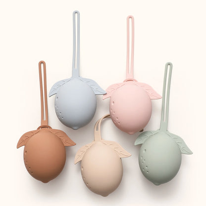 1pcs Baby Silicone Pacifier Storage Case, Cute Lemon Pacifier Container, For Boys And Girls Pacier Holder Case