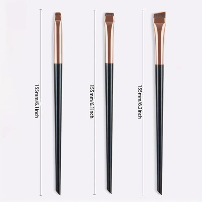 3pcs Makeup Brush Set, Blade Eyeliner Brush Fine Oblique Head Eyebrow Brush Outline Eyeliner Ultra-Thin Eye Shadow Brush Makeup