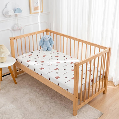 Cute Printed Patterned Sheet/Mattress Cover, Children's 100% Cotton Breathable and Moisture-Wicking Patchwork Mattress Cover.