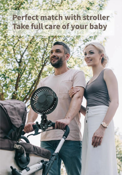 Fan for Cart Stroller Fan Portable Outdoor Fan Clip On for Baby 500mAh USB Rechargeable Handheld Electric Fan for Home 3 Speeds