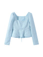 Casual Solid Woolen Top Pants Set Women Puff Full Sleeve Closed Waist Blouse Straight Trousers Sets 2026 Autumn Winter Lady Suit