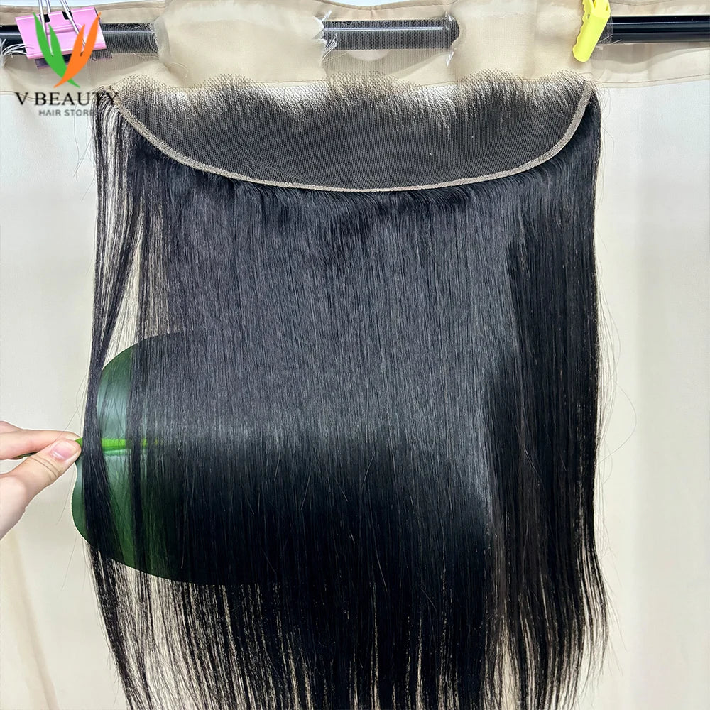 V Beauty HD 13x6 13x4 Lace Frontal Straight Pre Plucked Transparent 2x6 5x5 Full Closure Only Vietnamese Raw Human Hair