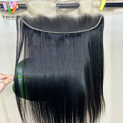 V Beauty HD 13x6 13x4 Lace Frontal Straight Pre Plucked Transparent 2x6 5x5 Full Closure Only Vietnamese Raw Human Hair