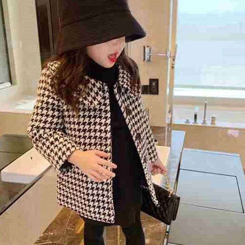 England Style Spring Autumn Cotton Girl Toddler Trench kids Windbreaker Fashion Little Girl Double Breasted Jacket Outfits