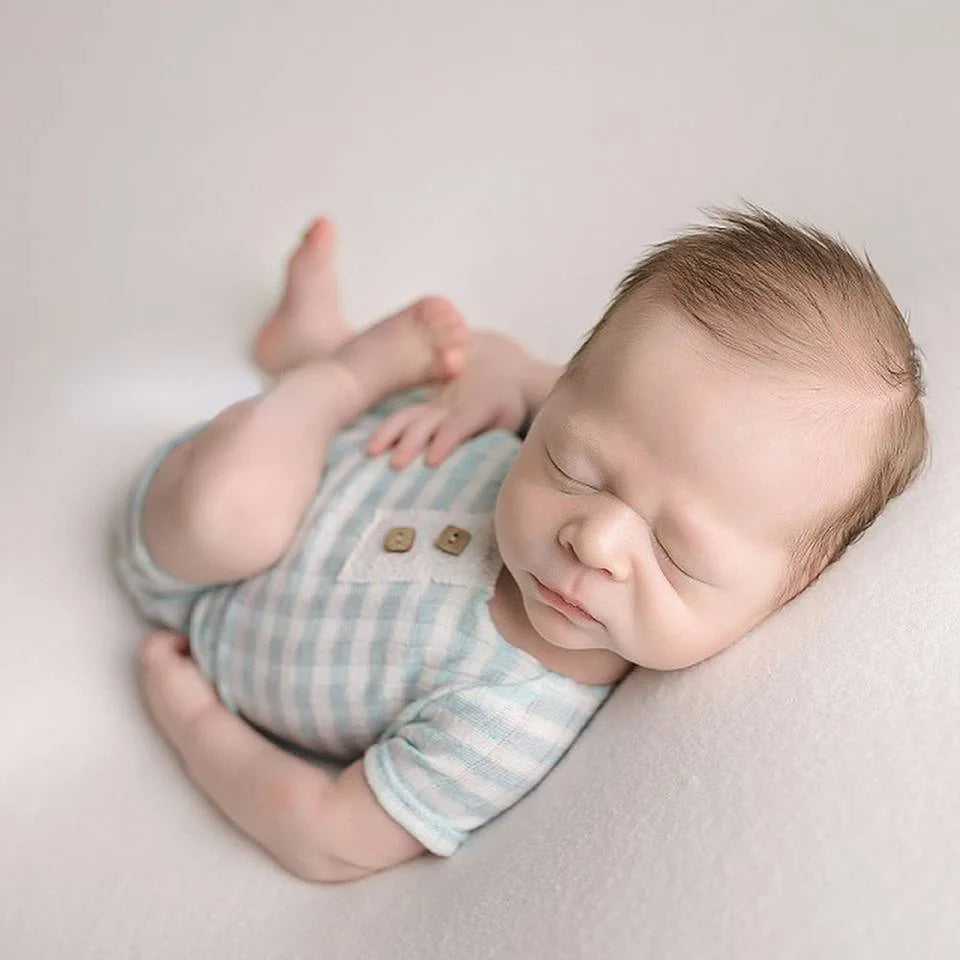 Newborn Photography Props Clothes Baby Boy Girl Outfit  Romper Striped Short Jumpsuit Photography Clothing