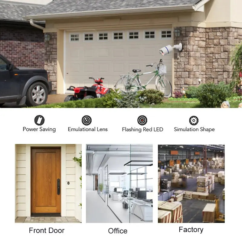 1PC Dummy Fake Camera Simulated Surveillance Security CCTV Dome Camera With One LED Light For Indoor Outdoor Home Store