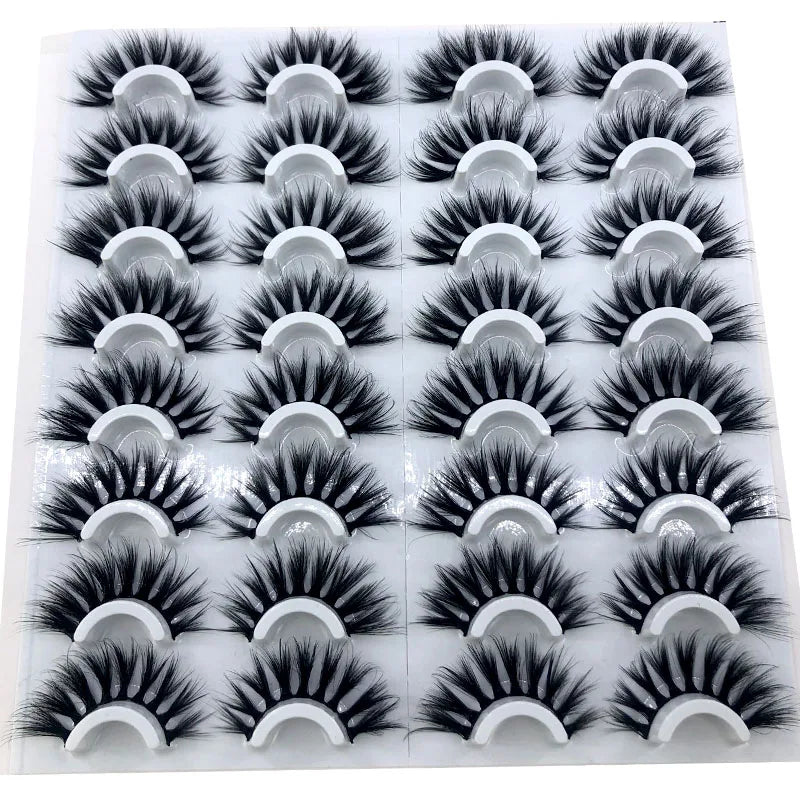 16 Pairs 3D Mink Lashes Natural False Eyelashes Dramatic Volume Fake Lashes Makeup Eyelash Extension Silk Eyelashes