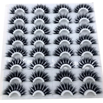 16 Pairs 3D Mink Lashes Natural False Eyelashes Dramatic Volume Fake Lashes Makeup Eyelash Extension Silk Eyelashes