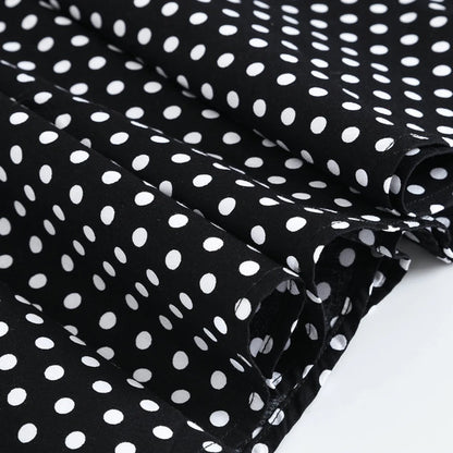 LPATTERN Girls' Vintage Rockabilly Dress Party Retro Polka Dot Floral Pattern A-line Dresses Pleated Skirt Knee-Length for 4-10Y