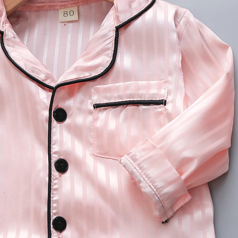 New Spring Autumn Baby Boys Clothes Set Children Pajamas Long Sleeved Shirt Pants 2Pcs/Sets Kids Girls Sleepwear Infant Costume