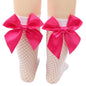 Baby Ankle High Lace Fishnet Vintage Short Socks Girl's Mesh Bow Fishnet Stockings Cute White Black Fashion Parent Child Socks