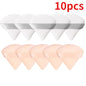 10PCS Triangle Finger Makeup Puff Soft Sponge Blender Wet Dry Powder Puff Reusable Portable Daily Face Cosmetic Beauty Tools