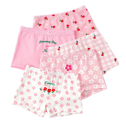 Girls' Underwear Cotton Shorts Children's Cartoon Shorts 5-Pack