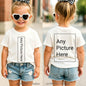Personalized Kids T‑Shirts Front Back Print Customized Girl Short Sleeve T‑shirt Custom Photo Text Logo Tee For Girls Casual Tee