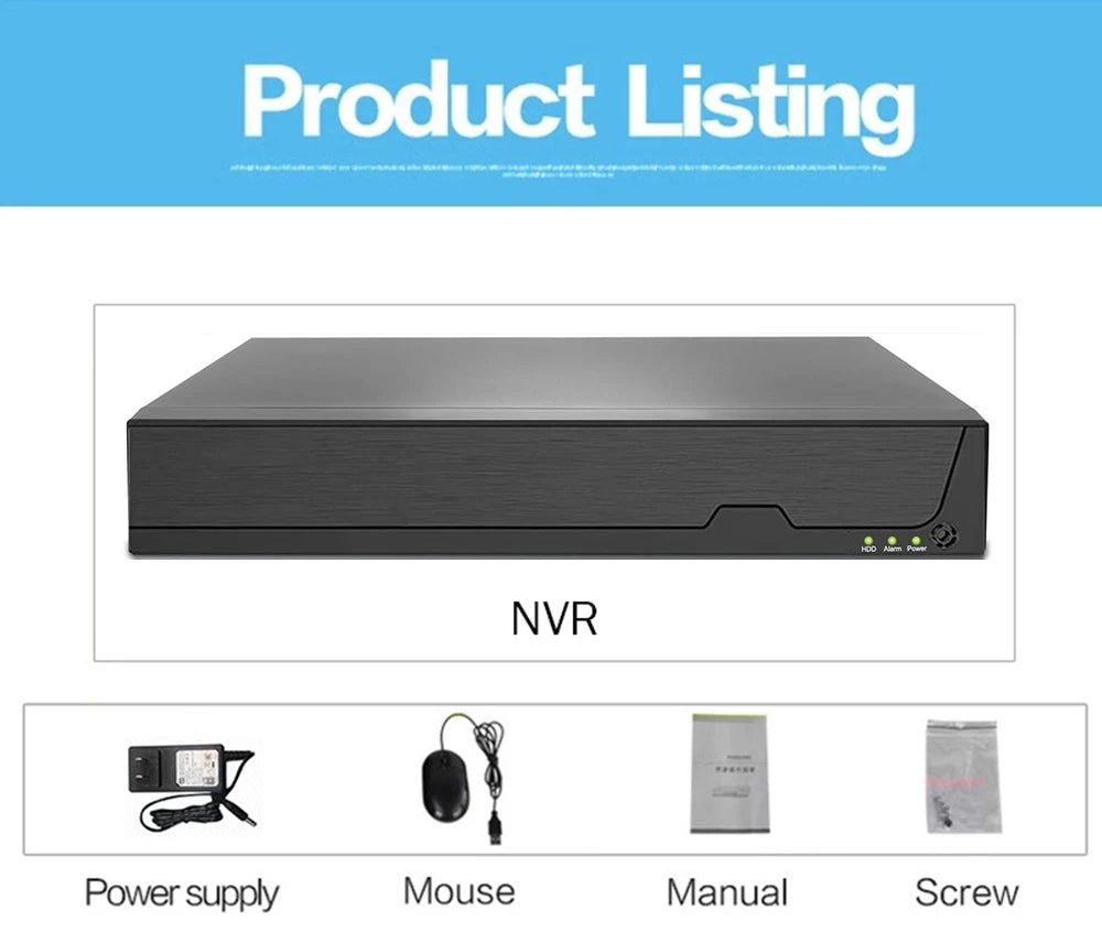 SmartCnet 4K 8MP 8CH Tuya Smart Onvif H.265 Video Surveillance NVR Recorder P2P Motion Detect Recorder for IP Camera CCTV System