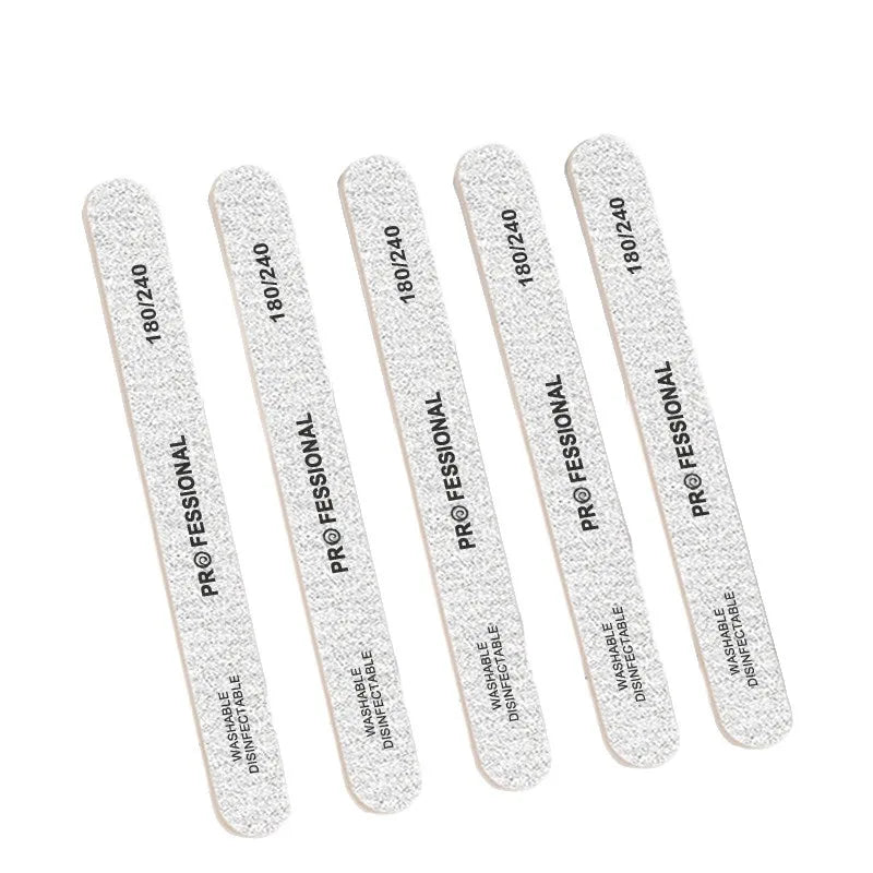 10/25/50Pcs Nail File 100/180/240 Wooden Sanding Buffer Block Pedicure Manicure UV Gel Nail Polish Pro Files Artificial tips