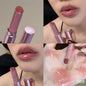 Smoky Grey Violet Lipstick Matte Velvet Finish Smooth Application Lip Mousse Waterproof Mirror Glossy Lip Tint Not Fading Makeup