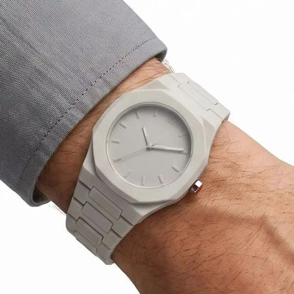 Rebirth Octagonal Comic-Style Watch, Two-Dimensional Line Art Quartz Watch, Simple Unisex Waterproof Watch for Both Men and Women