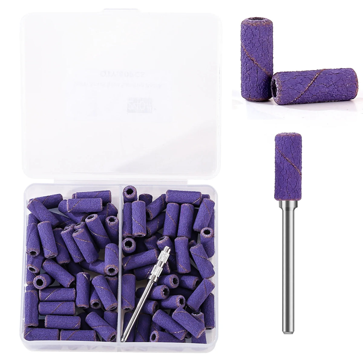 3mm 80pcs Mini Zebra Nail Sanding Bands Electric Machine Nail Drill Bits UV Gel Acrylic Polish Remover For Nails Accessory Tool