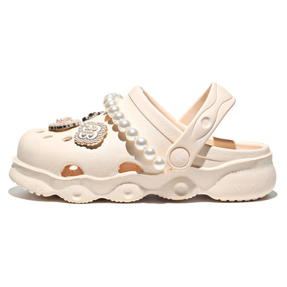 Kids' Glitter Clog, Lightweight EVA Garden Shoes, Waterproof Non-Slip Sandals, Comfortable Slip-On Shoes for Indoor Outdoor 1214