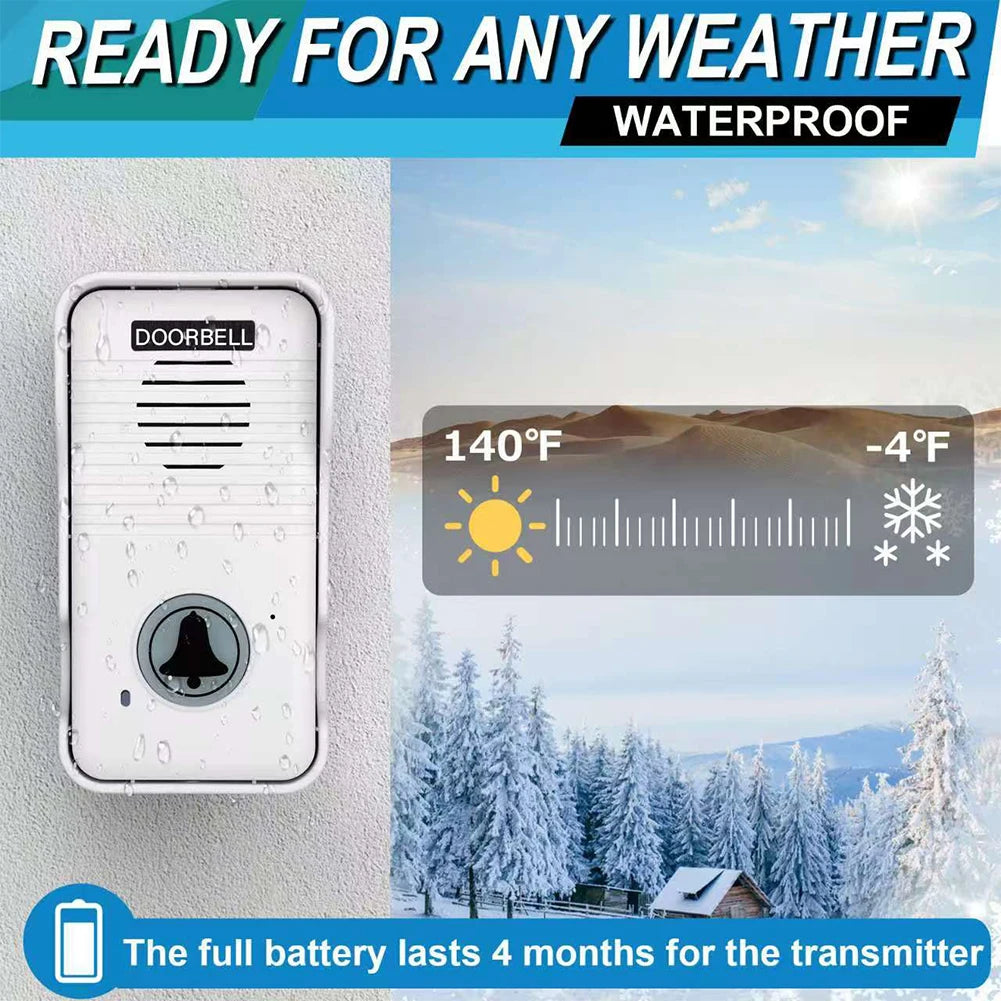 Wireless Voice Duplex Intercom Doorbell 500M Apartment Room Intercom Intercom System Doorbell for House Home Factory Office