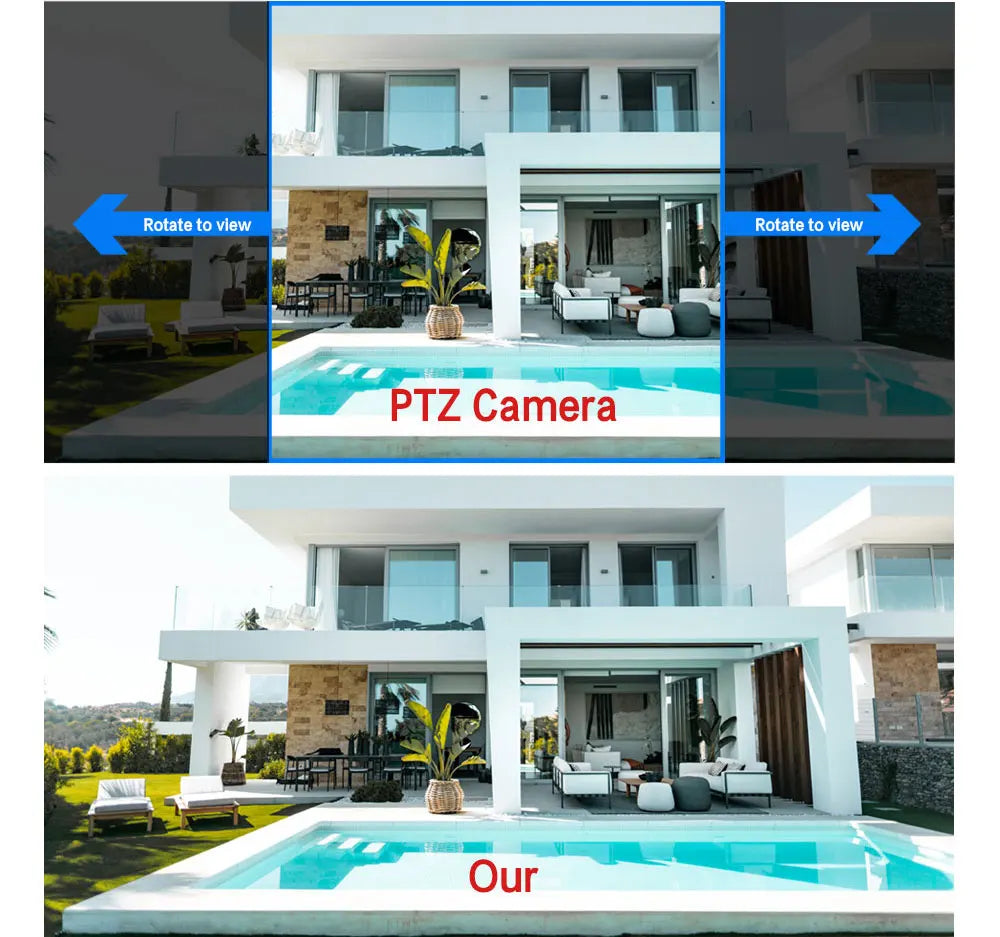 4K 8MP Dual Lens Wifi IP Camera Outdoor 180° Wide Viewing Angle Panoramic Security Surveillance Camera Wireless CCTV IP Cam P2P