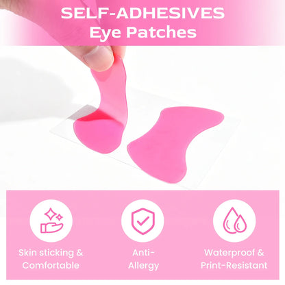 Reusable 2Pcs Eye Pads Silicone Stripe Lash Lift Shield Eyelash Extension Super Sticky Under Eye Gel Patch Beauty Tool