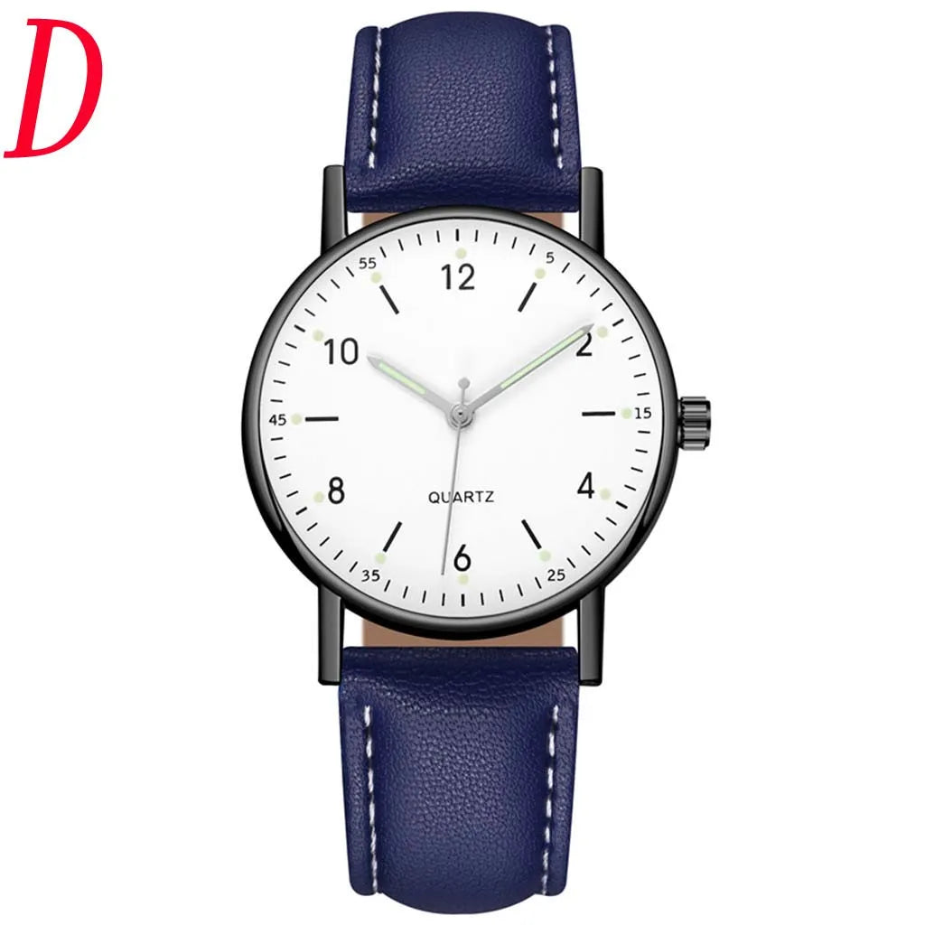 Trendy Fashion Dial Watch Hot Selling Luminous Women Watch Navy Leather Strap Precise Timekeeping Stylish Modern Wristwatch