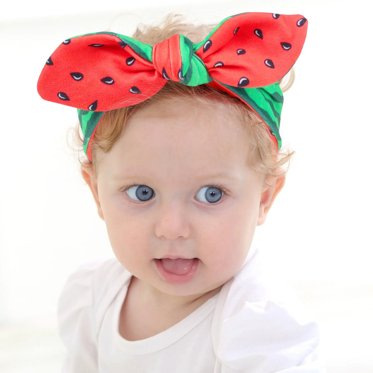Baby Girls Headband Bow Knot Head Wrap Cute Watermelon Prints Bandage Kids Headwear Hair Band Infant Newborn Hair Accessories