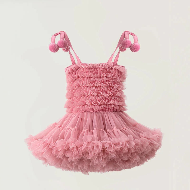 Girls Tutu Dress for Girls Baby Ball Gown Princess Party Vestido Casual Ruffled Bubble Photography Dresses Children Clothes L017